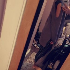 Oversized shoulder cut out cozy sweater